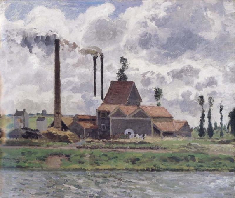 Camille Pissarro Factory near Pontoise Usine pres de Pontoise china oil painting image
